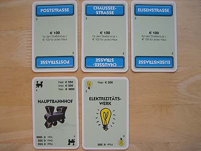 Monopoly - Das Kartenspiel - Grundbesitzkarten