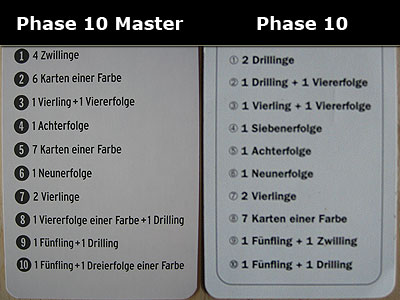 Phase 10 Master Neue Phasen