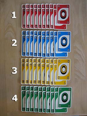 UNO - Farb-Spielkarten