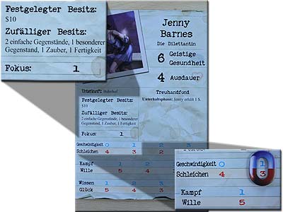 Arkham Horror - Ermittler-Charakterbogen