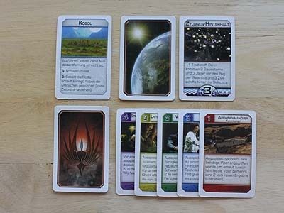 Battlestar Galactica - Kobol, Ziel-, Zielort- und Fertigkeitskarten