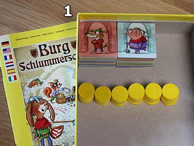 Burg Schlummerschatz - Spielmaterial