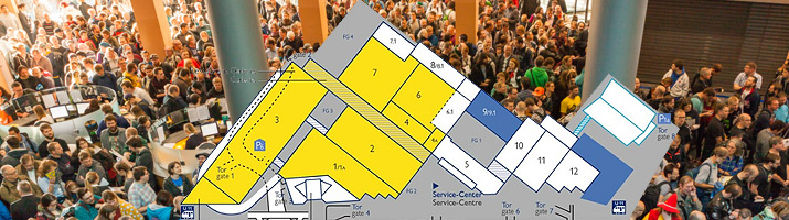 Messehallen auf der SPIEL 16 in Essen