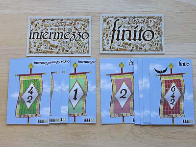Campanile - Intermezzo-, Finito- und Flaggenkarten