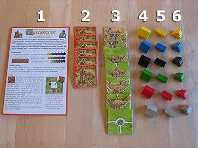 Carcassonne - Abtei und Bürgermeister - Spielmaterial