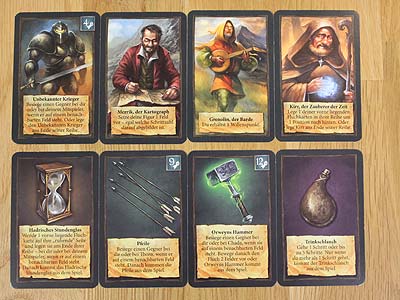 Die Legenden von Andor - Chada und Thorn - Freundeskarten und Ausrüstungskarten