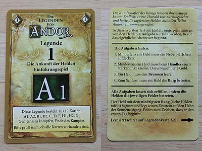 Die Legenden von Andor - Legendenkarte