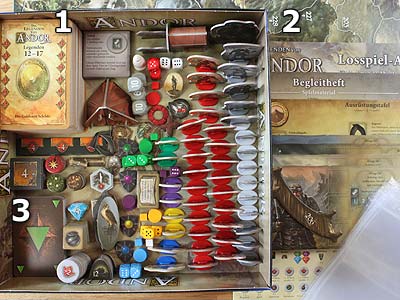 Die Legenden von Andor - Die letzte Hoffnung - Spielmaterial