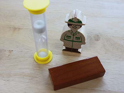 Dschungelschatz - Sanduhr, Abenteurer und Tempelstein