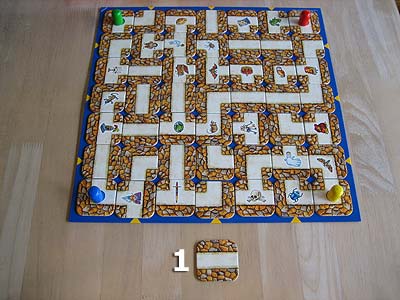 Das verrückte Labyrinth - Fertiges Spielfeld