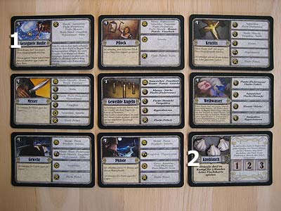 Fury of Dracula - Ausrüstungskarten für einen Kampf