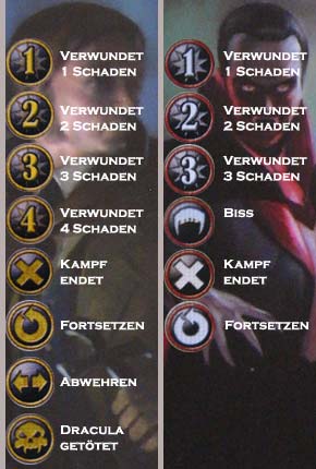 Fury of Dracula - Schadenssymbole