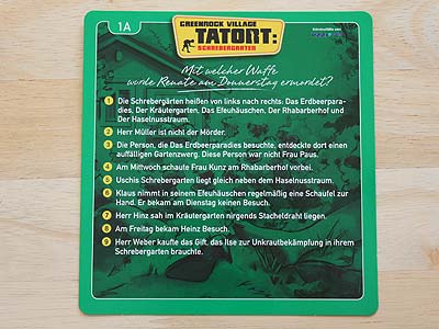 Greenrock Village - Tatort Schrebergarten - Kriminalfall