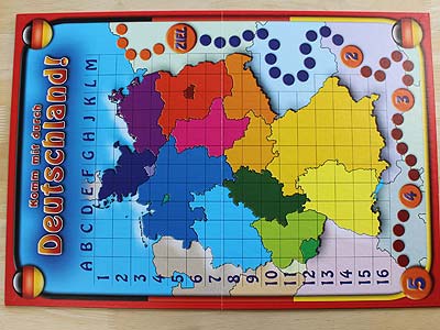 Komm mit durch Deutschland - Rückseite Spielplan