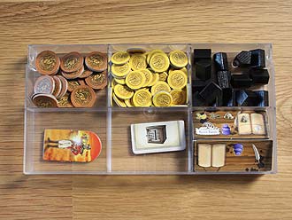 Mombasa - 6-Fächer-Box von Conrad für Münzen, Handelsposten und Startplättchen