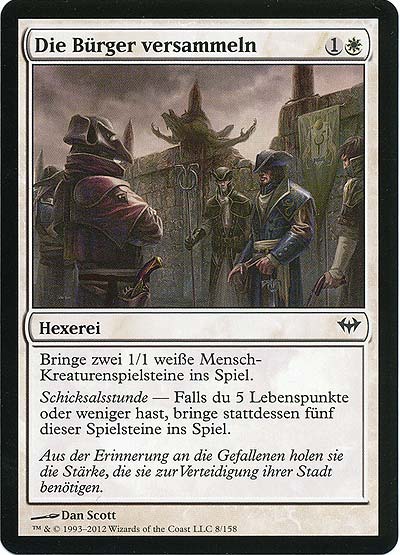 Die Bürger versammeln