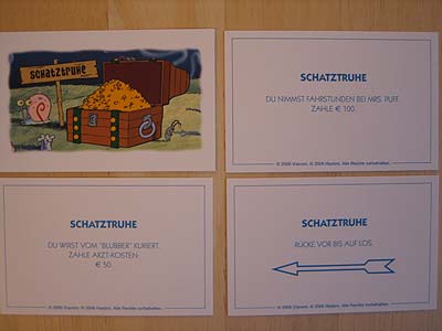 Monopoly SpongeBob - Schwammkopf - Schatztruhe-Karten