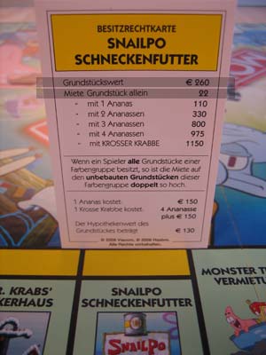 Monopoly SpongeBob - Schwammkopf - Grundstück kaufen