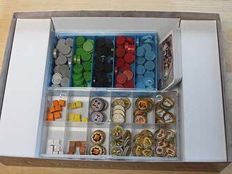 Olympos - Unterbringung der beiden Conrad-Boxen in der Spielbox