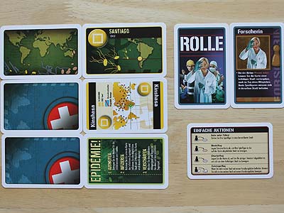 Pandemie - Infektions-, Spiel-, Rollen- und Übersichtskarten