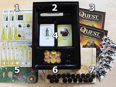 Quest - Angriff der Orks - Spielmaterial