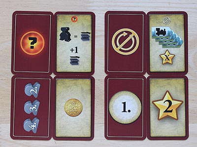 Russian Railroads - Fragezeichen-, Spielende-, Startbonus- und Reihenfolgekarten