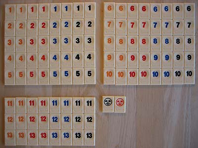 Rummikub - Kompakt - Spielsteine