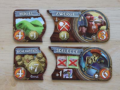 Small World - Spezialfähigkeitsplaketten und Rassenbanner