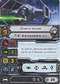 Star Wars X-Wing Miniaturen-Spiel - Erweiterung-Pack - TIE-Advanced - Schiffskarte - Darth Vader