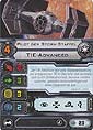 Star Wars X-Wing Miniaturen-Spiel - Erweiterung-Pack - TIE-Advanced - Schiffskarte - Pilot der Storm-Staffel