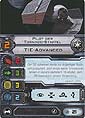 Star Wars X-Wing Miniaturen-Spiel - Erweiterung-Pack - TIE-Advanced - Schiffskarte - Pilot der Tornado-Staffel