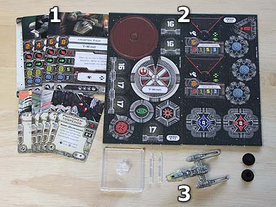 Star Wars X-Wing Miniaturen-Spiel - Erweiterung-Pack - Y-Wing - Spielmaterial