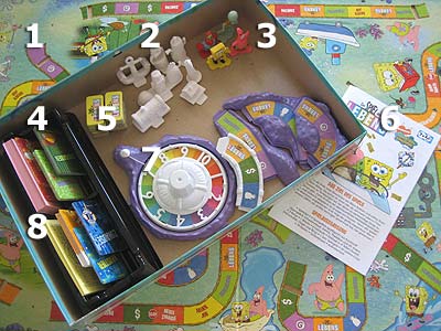 Spiel des Lebens - SpongeBob Schwammkopf Edition - Spielmaterial