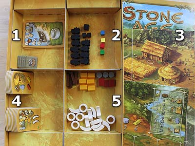 Stone Age - Mit Stil zum Ziel - Spielmaterial
