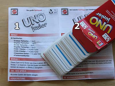 Spielanleitung Uno Junior