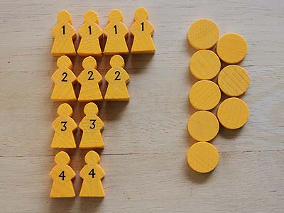 Village - Spielfiguren und Spielmarker