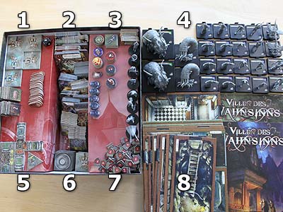 Villen des Wahnsinns - Spielmaterial