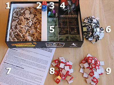 Zombies!!! 4 Höllenhunde - Spielmaterial
