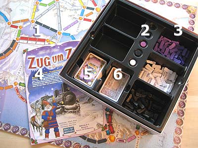 Zug um Zug - Skandinavien - Spielmaterial